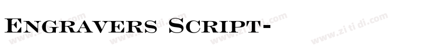 Engravers Script字体转换